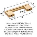 Amerock Champagne Bronze 3 in. Center-to-Center Bar Pull 