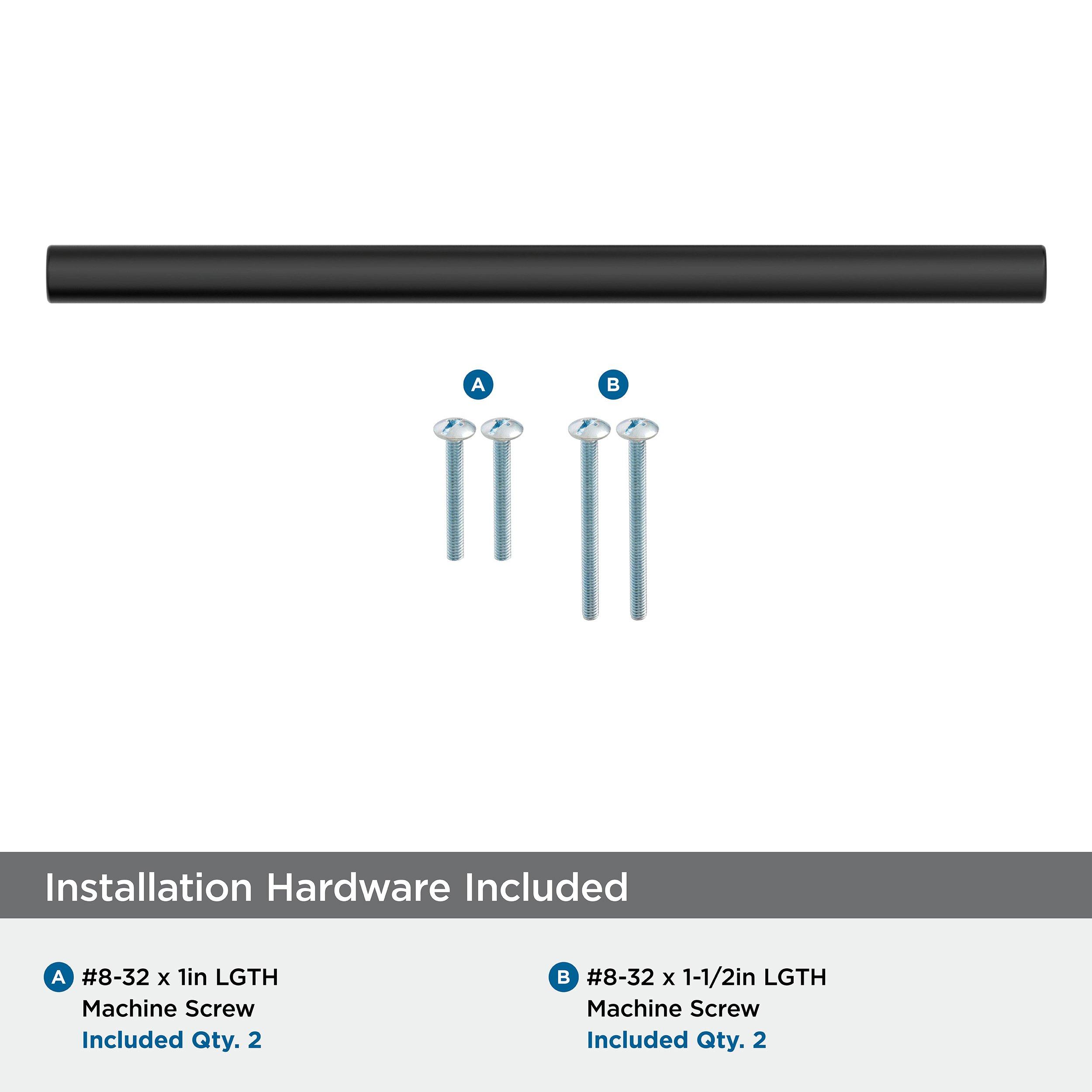 Amerock Matte Black 7-9/16 in. Center-to-Center Bar Pull 