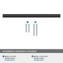 Amerock Matte Black 7-9/16 in. Center-to-Center Bar Pull 