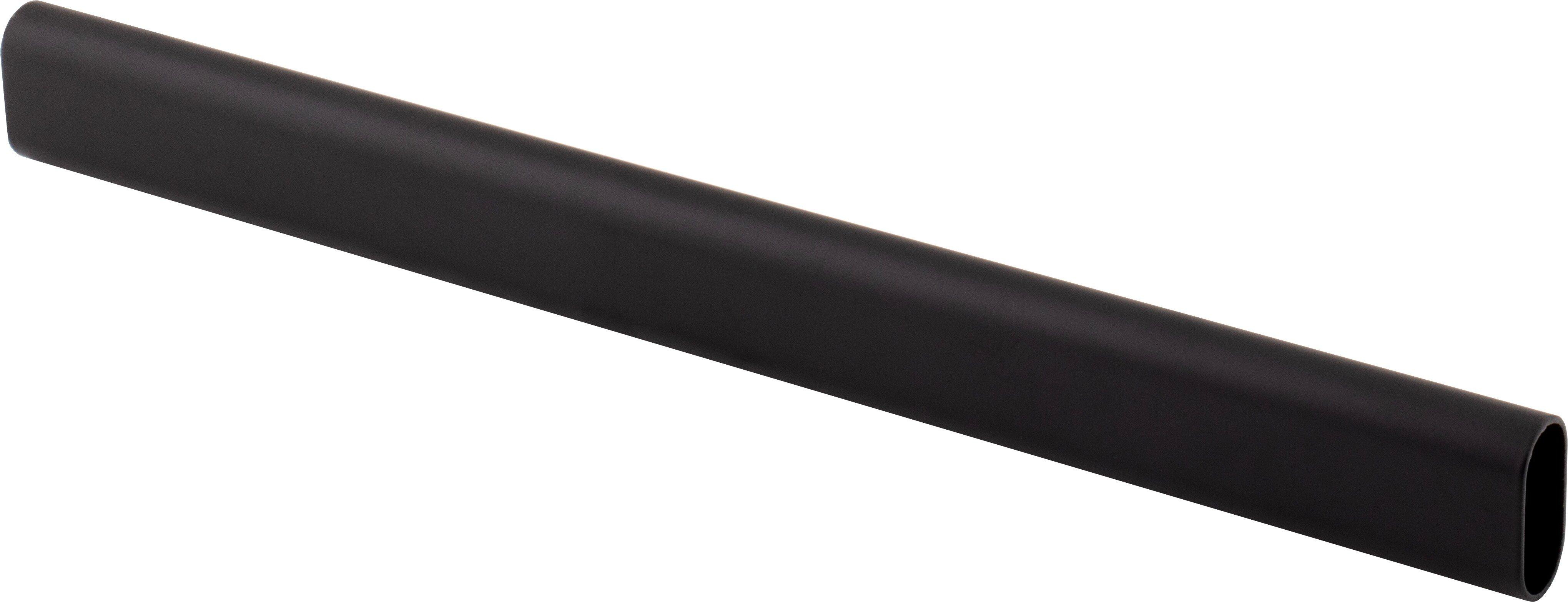 19/32 x 1-3/16 in. x 8 ft. Oval Steel Closet Rod in Matte Black 