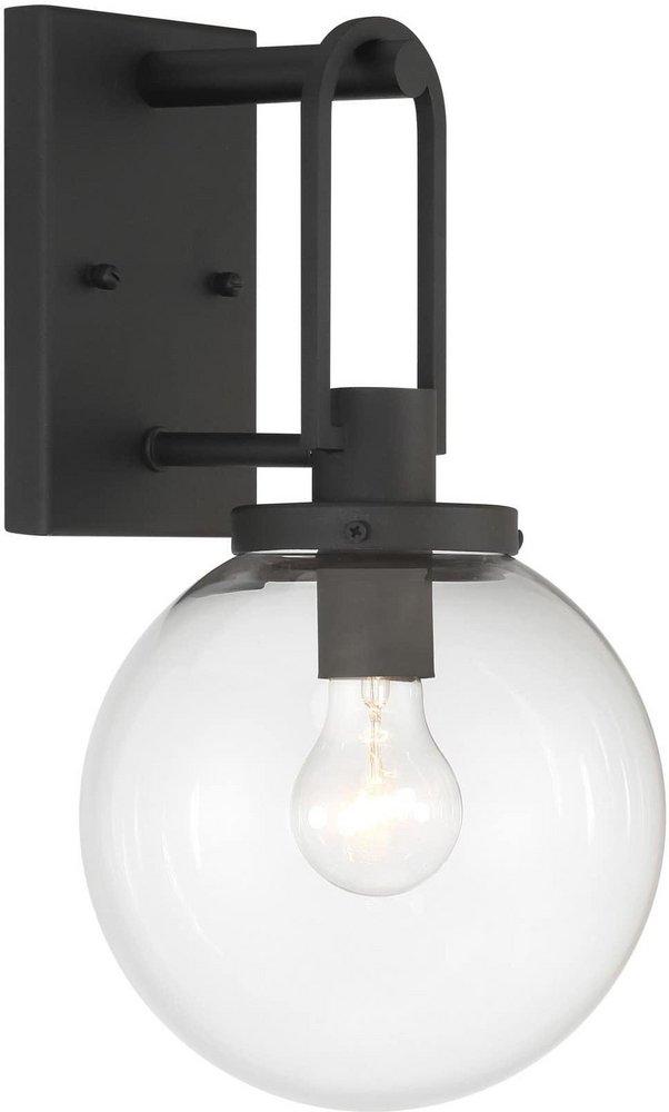 60W 1-Light 15in. Outdoor Wall Sconce in Sand Coal 