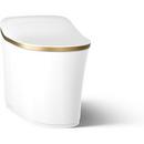 0.8/1.0 gpf Dual Flush Elongated One Piece Smart Toilet in White and Moderne Brushed Brass 