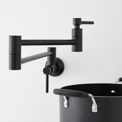 Wall Mount Pot Filler Faucet in Matte Black