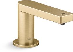 Automatic Deck Mount Foam Soap Dispenser in Vibrant Brushed Boderne Brass