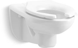 Elongated Wall Mount Toilet Bowl in White