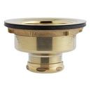 Signature Hardware Polished Brass 3 1/2 in. Brass Basket Strainer with Lift Stopper 