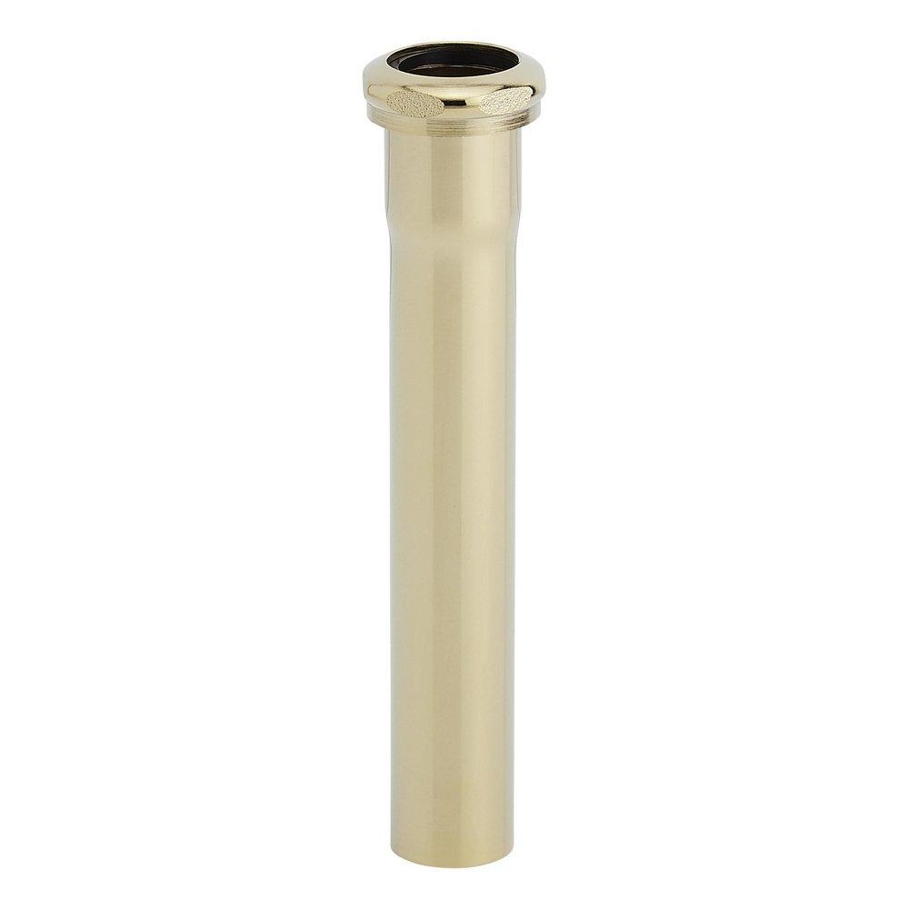 1-1/4 x 8 in. Brass Slip Joint Extension Tube in Polished Brass 