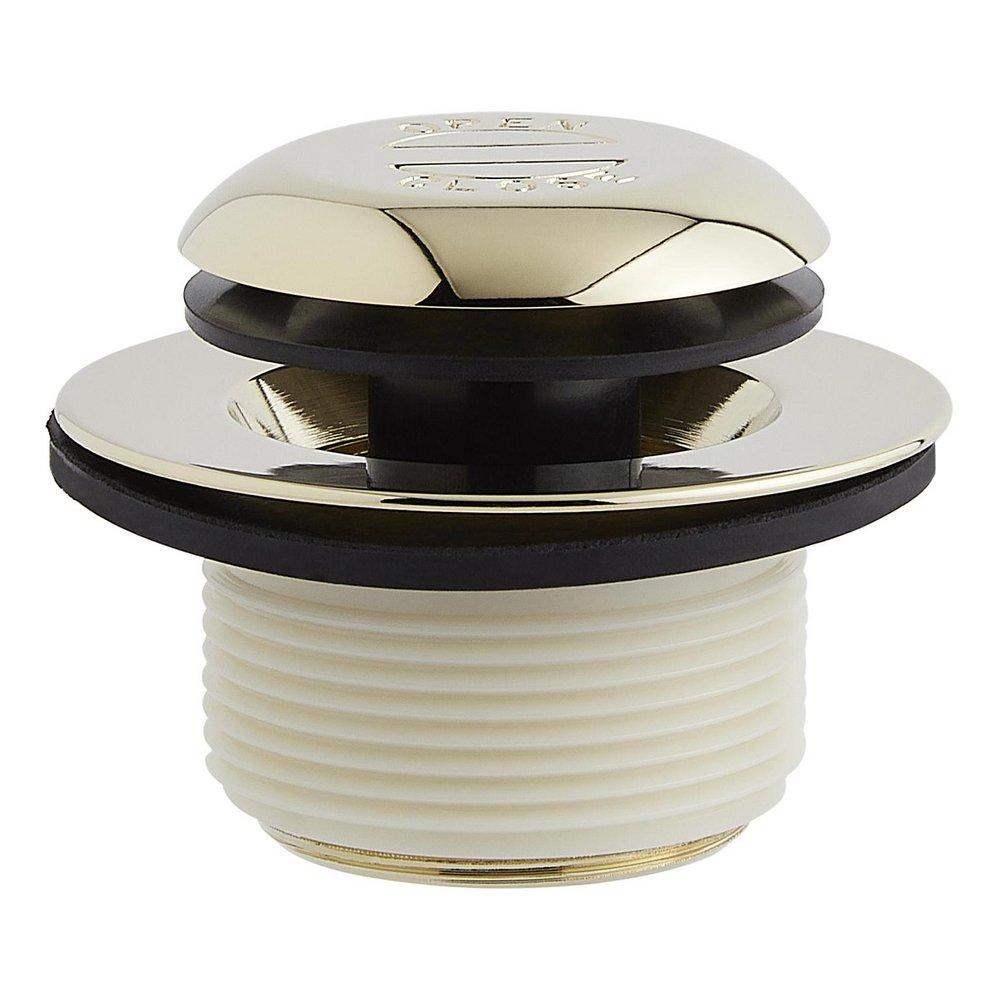 Alcove Tub Pop-Up Drain & Overflow Cover in Polished Brass 