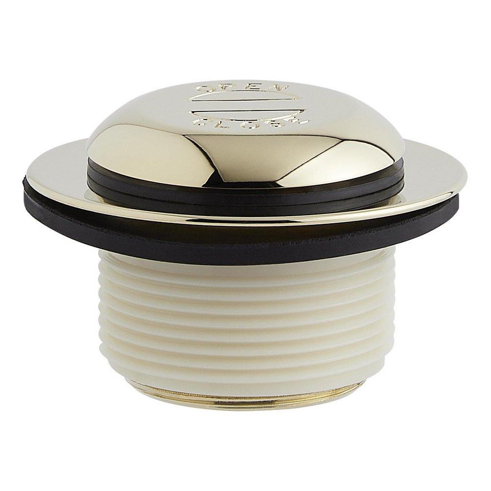 Signature Hardware Polished Brass Brass Toe-Tap Drain 
