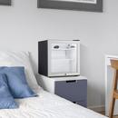 1.6 cu. ft. Compact Glass Door Fridge in Platinum 