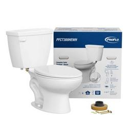 1.28 gpf Standard Height Round Two Piece Complete Toilet in White with 12 in. Rough-In