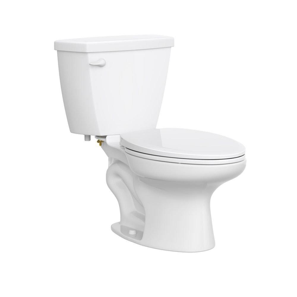 1.28 gpf Standard Height Elongated Two Piece Complete Toilet in White with 12 in. Rough-In 