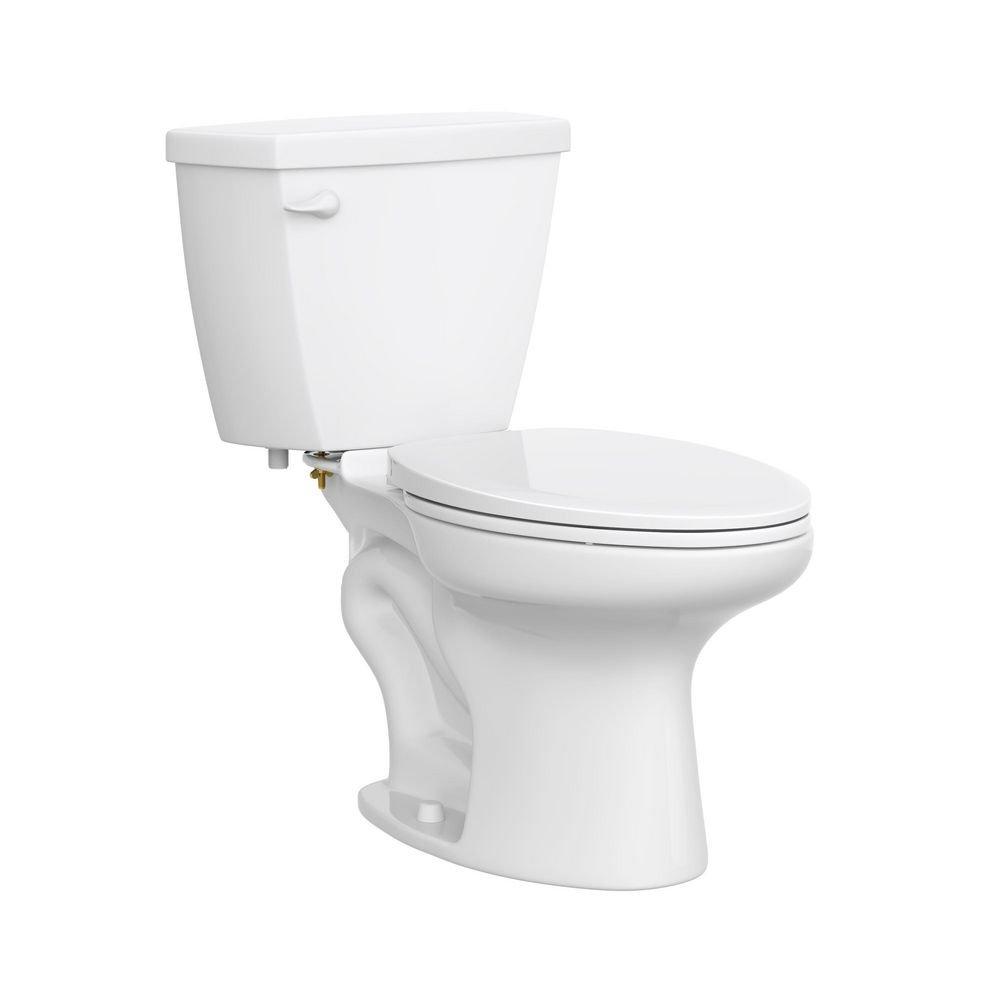 1.28 gpf Comfort Height Elongated Two Piece Complete Toilet in White with 12 in. Rough-In 