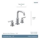 Moen Chrome Two Handle Widespread Bathroom Sink Faucet (Valve Included) 