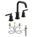 Moen Matte Black Two Handle Widespread Bathroom Sink Faucet (Valve Included)