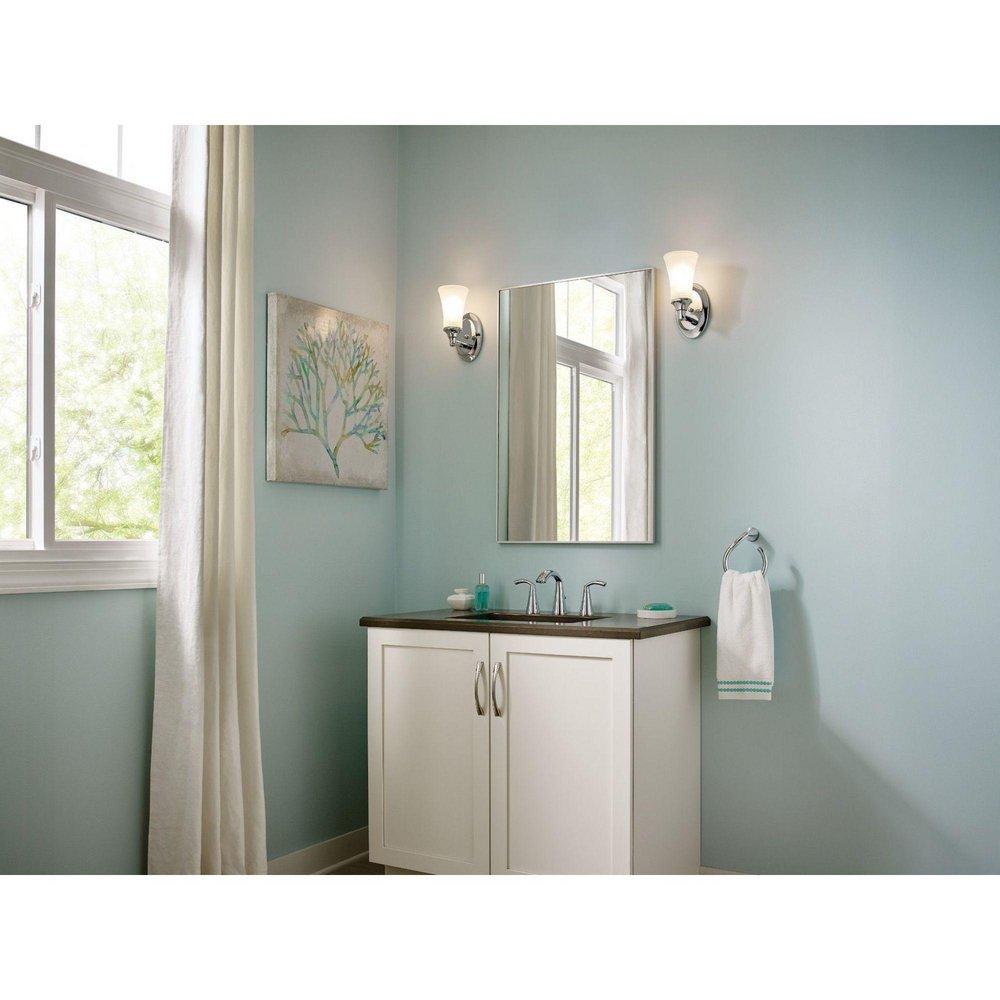 Moen Chrome Two Handle Widespread Bathroom Sink Faucet (Valve Included) 