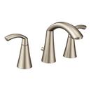 Moen Brushed Nickel Two Handle Widespread Bathroom Sink Faucet (Valve Included) 