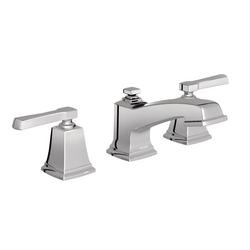 Two Handle Widespread Bathroom Sink Faucet in Chrome (Valve Included)