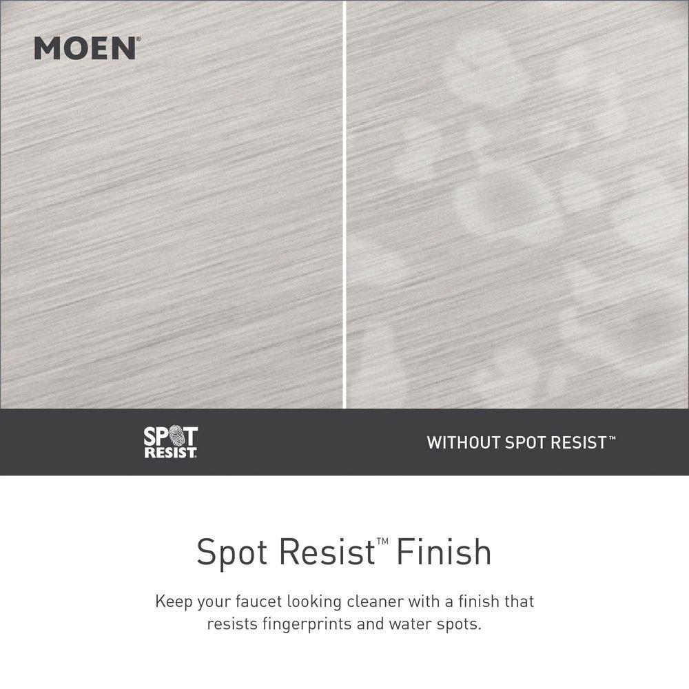Moen Spot Resist&trade; Brushed Nickel Two Handle Widespread Bathroom Sink Faucet (Valve Included) 