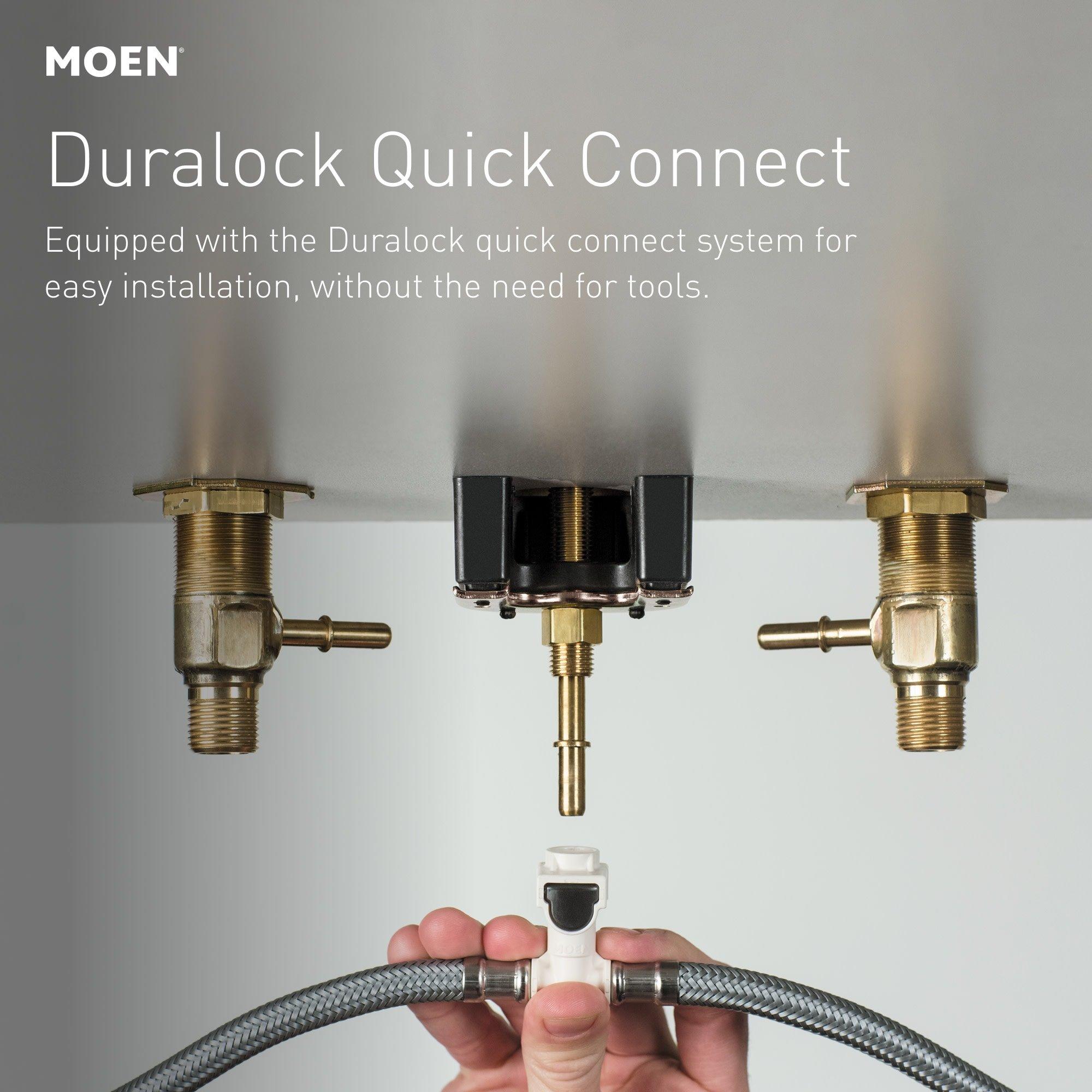 Moen Oil Rubbed Bronze Two Handle Widespread Bathroom Sink Faucet (Valve Included) 