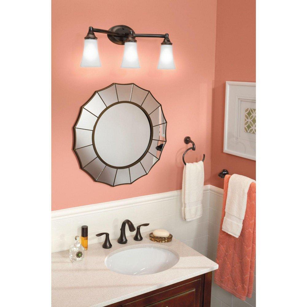 Moen Oil Rubbed Bronze Two Handle Widespread Bathroom Sink Faucet (Valve Included) 