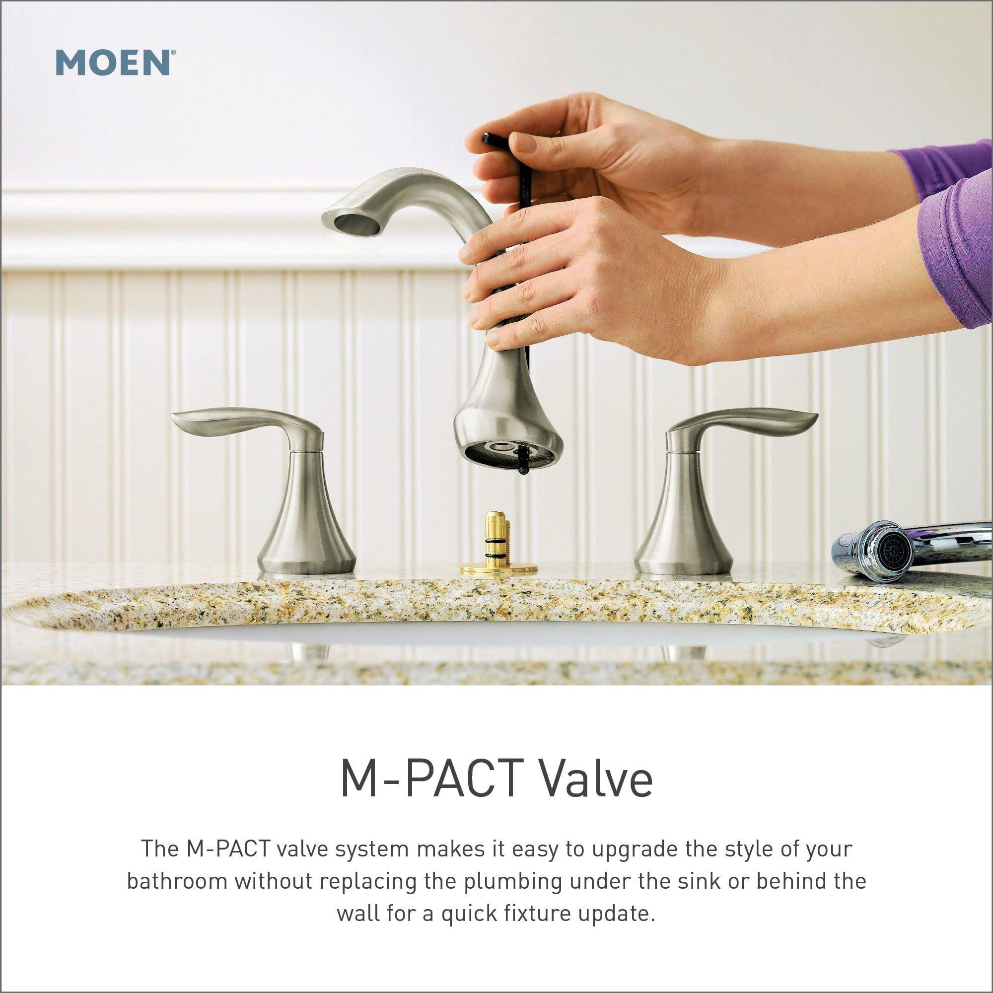 Moen Oil Rubbed Bronze Two Handle Widespread Bathroom Sink Faucet (Valve Included) 