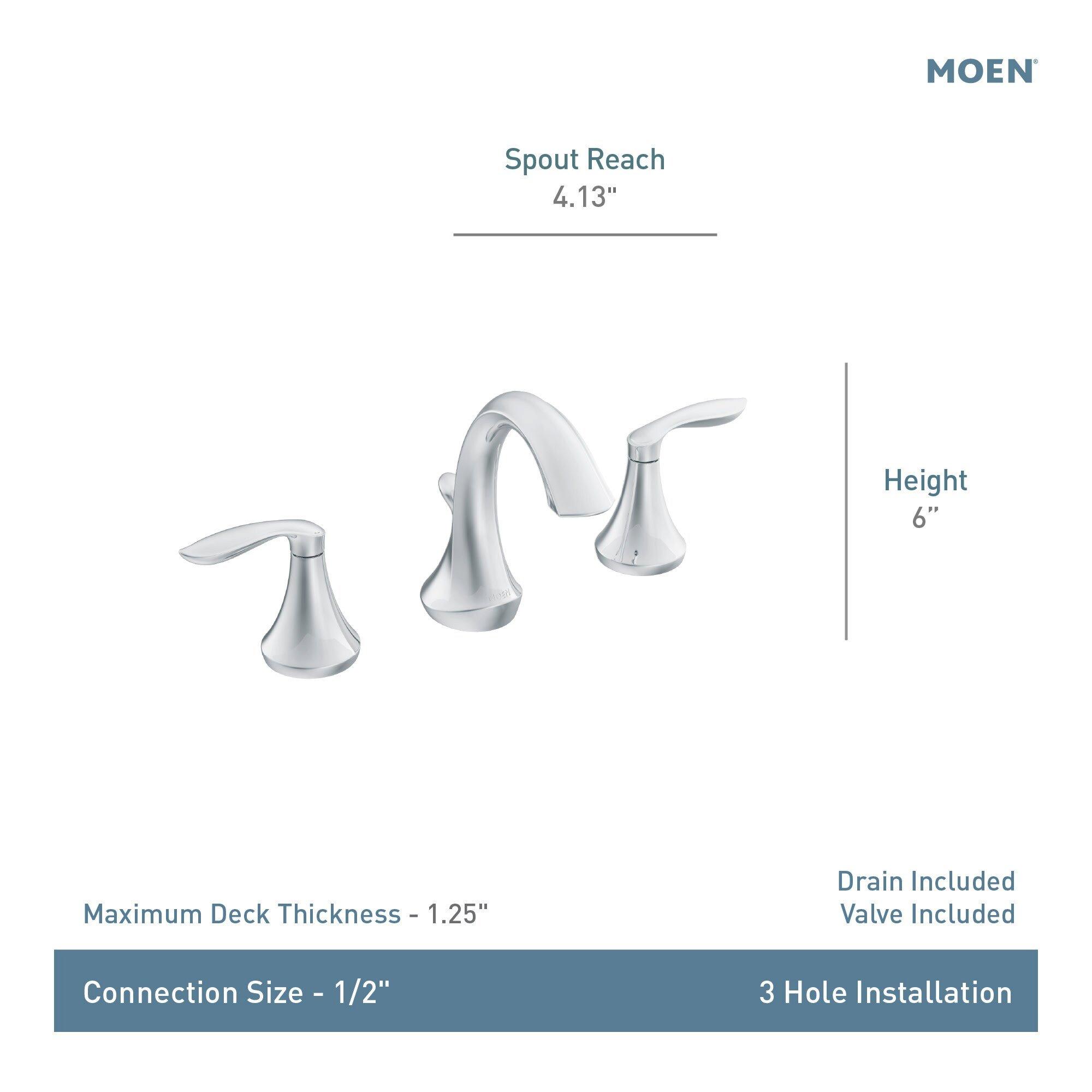 Moen Oil Rubbed Bronze Two Handle Widespread Bathroom Sink Faucet (Valve Included) 