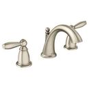 Moen Brushed Nickel Two Handle Widespread Bathroom Sink Faucet (Valve Included)