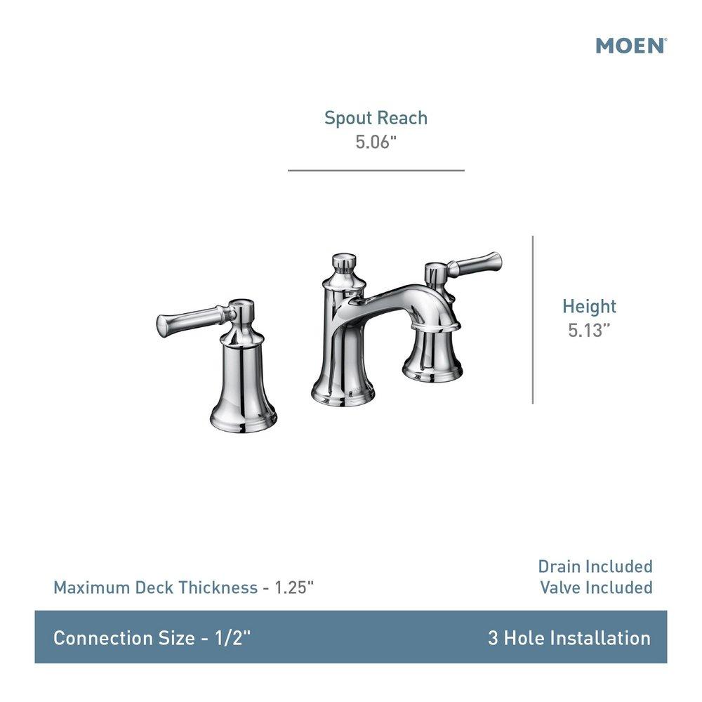 Moen Oil Rubbed Bronze Two Handle Widespread Bathroom Sink Faucet (Valve Included) 
