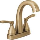 Two Handle Centerset Bathroom Sink Faucet in Lumicoat Champagne Bronze 