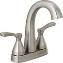 Two Handle Centerset Bathroom Sink Faucet in Lumicoat Stainless