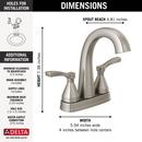 DELTA STRYKE TWO HANDLE CENTERSET BATHROOM FAUCET 