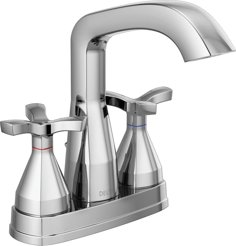 DELTA STRYKE TWO HANDLE CENTERSET BATHROOM FAUCET 