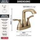 DELTA STRYKE TWO HANDLE CENTERSET BATHROOM FAUCET 