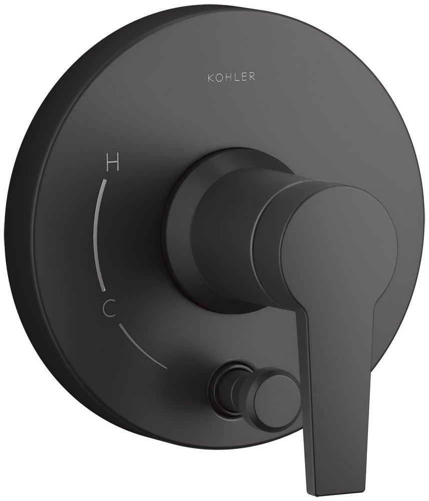 KOHLER Matte Black Single Handle Diverter Valve Trim 
