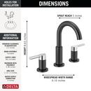 DELTA NICOLI TWO HANDLE WIDESPREAD BATHROOM FAUCET 