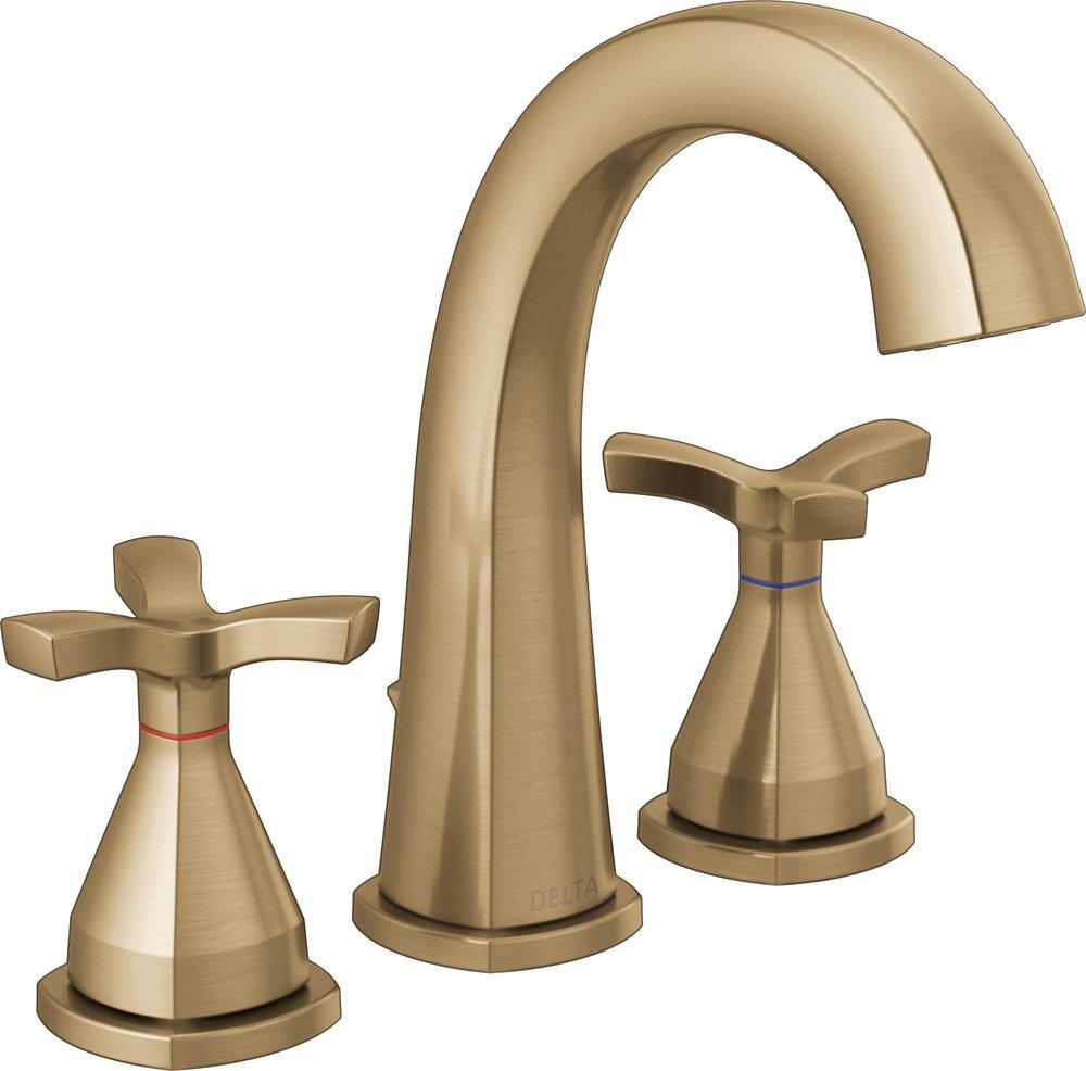 DELTA STRYKE TWO HANDLE WIDESPREAD BATHROOM FAUCET 