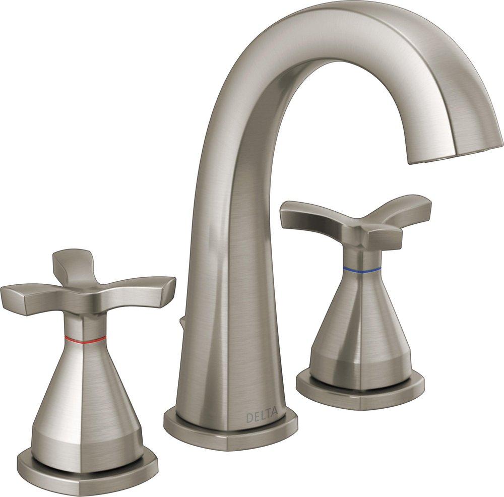 DELTA STRYKE TWO HANDLE WIDESPREAD BATHROOM FAUCET 