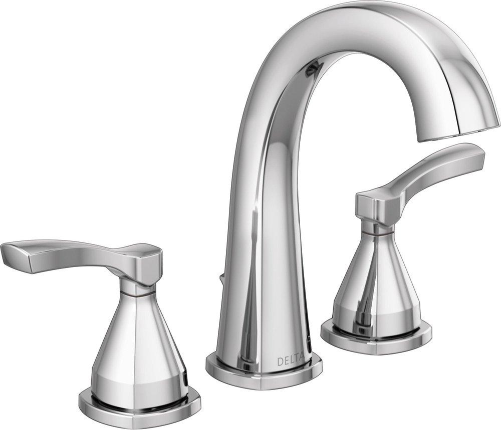 DELTA STRYKE TWO HANDLE WIDESPREAD BATHROOM FAUCET 
