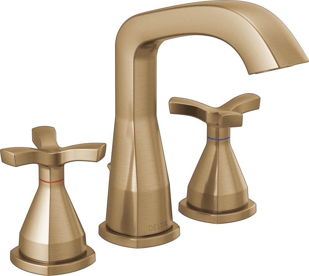 DELTA STRYKE TWO HANDLE WIDESPREAD BATHROOM FAUCET 