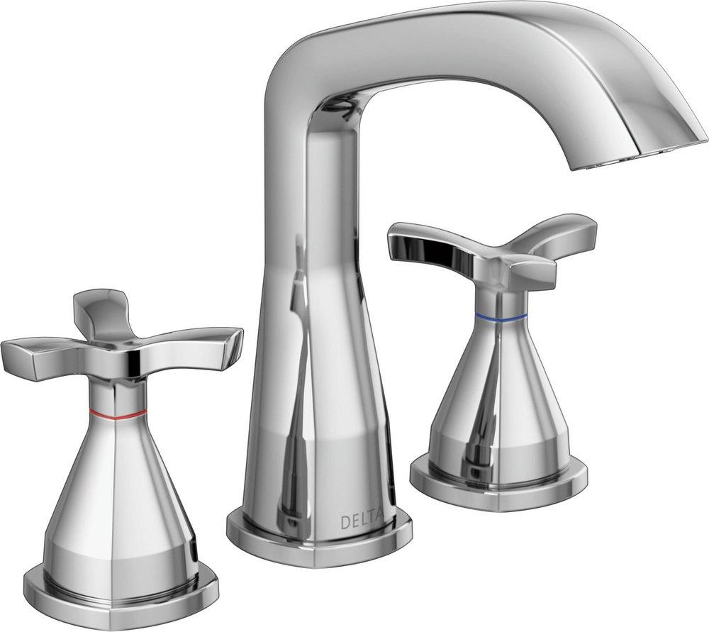 DELTA STRYKE TWO HANDLE WIDESPREAD BATHROOM FAUCET 