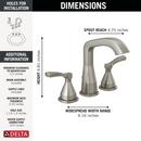 DELTA STRYKE TWO HANDLE WIDESPREAD BATHROOM FAUCET 