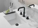 Two Handle Widespread Bathroom Sink Faucet in Matte Black/Chrome 