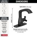 Single Handle Monoblock Bathroom Sink Faucet in Matte Black 
