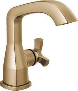 Single Handle Monoblock Bathroom Sink Faucet in Lumicoat Champagne Bronze
