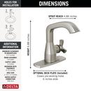 DELTA STRYKE SINGLE HANDLE BATHROOM FAUCET 