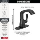 Single Handle Monoblock Bathroom Sink Faucet in Matte Black 