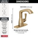 DELTA STRYKE SINGLE HANDLE BATHROOM FAUCET 