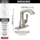 DELTA STRYKE SINGLE HANDLE BATHROOM FAUCET 