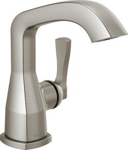 Single Handle Monoblock Bathroom Sink Faucet in Lumicoat Stainless